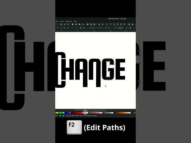 Unique Custom Typography in Inkscape #shorts