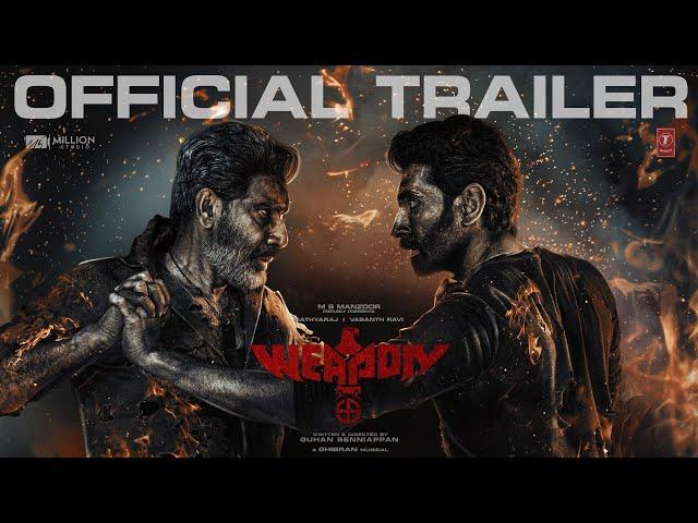 WEAPON Telugu Official Movie Trailer | Sathyaraj,Vasanth Ravi,Rajiv M |Manzoor MS |Guhan S | Ghibran