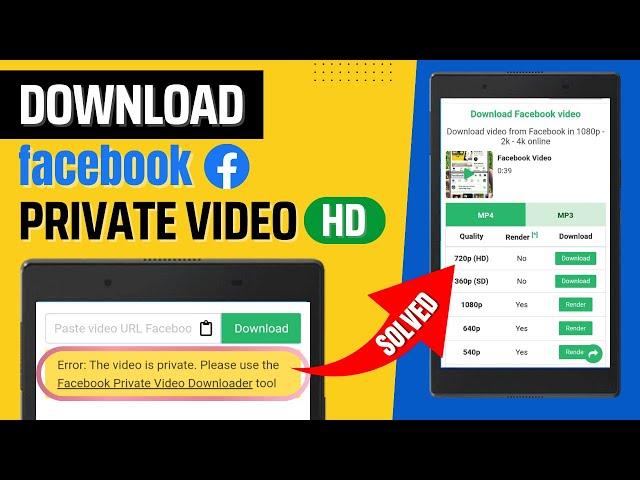 How To Download Private Video From Facebook In HD Quality