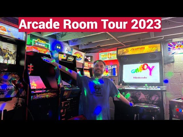 Arcade Room Tour December 2023 - Arcade1up, RecRoomMasters, Virtual Pinball, and more