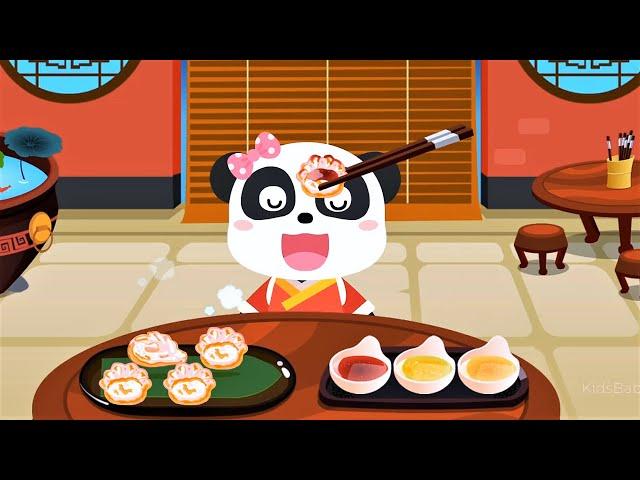 Little Panda's Street Food - Enjoy Asian Dishes And How To Prepare Them - Babybus Game Video