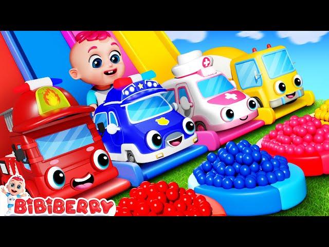 Learn Colors with Little Cars  Car Garage Adventure | Baby Songs | Bibiberry Nursery Rhymes