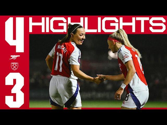 COMEBACK DRAMA! | Arsenal vs West Ham (4-3) | WSL Highlights | Kelly, McCabe, Williamson,