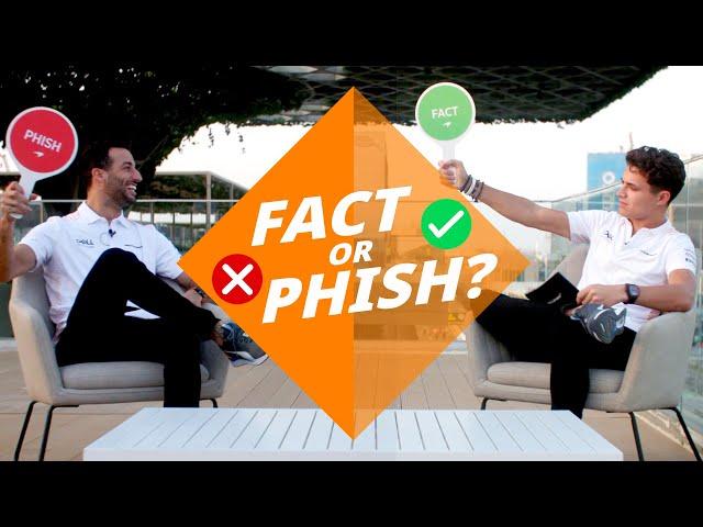 Lando Norris and Daniel Ricciardo play 'Fact or Phish?'