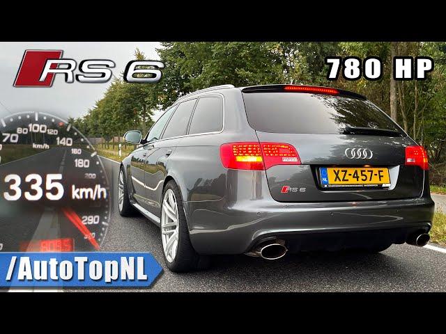 AUDI RS6 C6 V10 BiTurbo 780HP | 0-335 ACCELERATION AUTOBAHN POV & SOUND by AutoTopNL