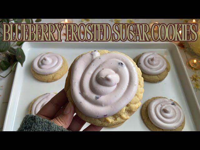 Soft Chewy Blueberry Sugar Cookies  Bake With Me