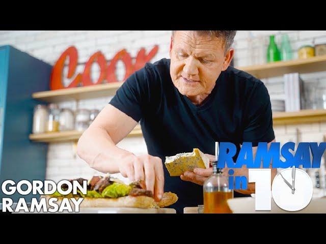 The Perfect Steak Sandwich Recipe in Just 10 Minutes | Gordon Ramsay