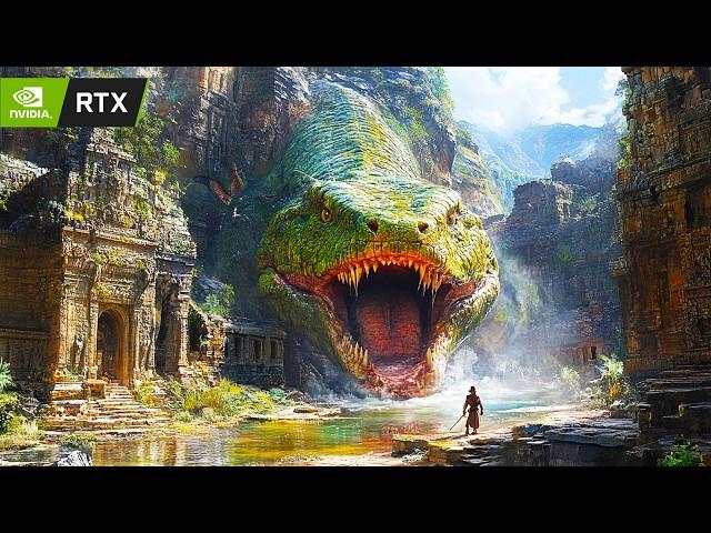 Titanoboa vs Indiana Jones Boss Fight | Enhanced Ultra-Realistic Graphics | Indiana Jones in 4K60FPS