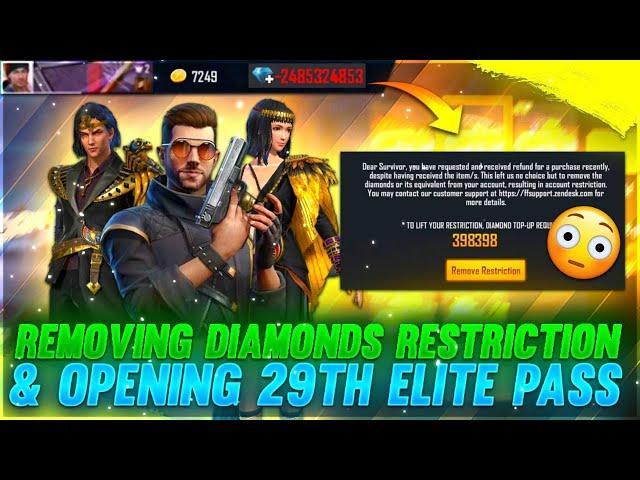 REMOVING DIAMONDS RESTRICTIONAND OPENING NEW SEASON ELITE PASS IN SUBSCRIBER ACCOUNT - FREE FIRE