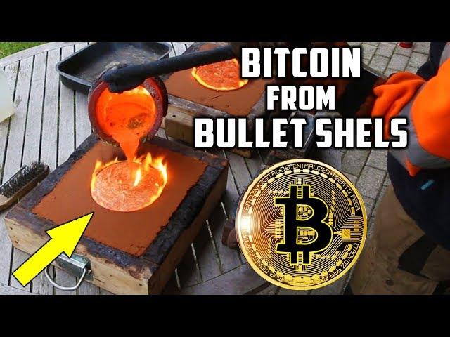 Casting Brass Bitcoin from Bullet Shells