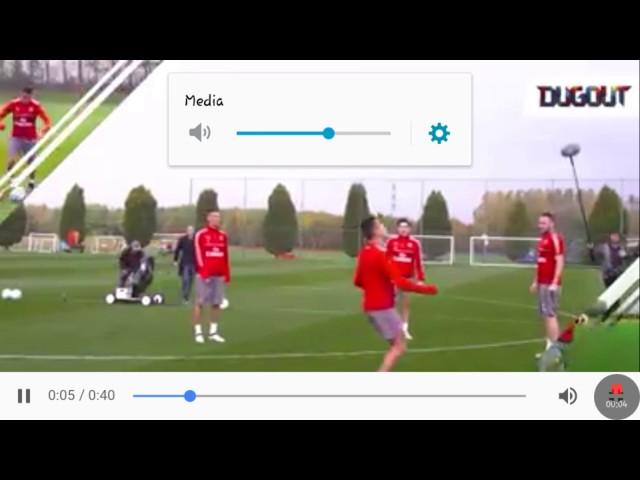 Alexis Sanchez  Controls a ball fired pu of a cannon at 88mph