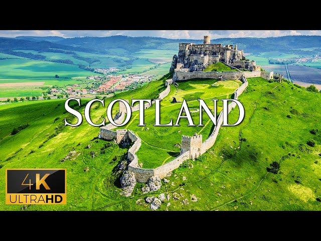 FLYING OVER SCOTLAND (4K Video UHD) - Relaxing Music With Stunning Beautiful Nature Film For Reading