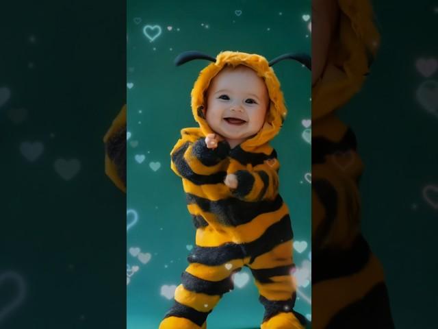 Happy Baby Laughing and Dancing with Fun