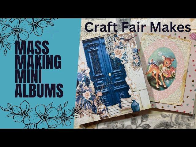Mass making 6x6 mini albums for a craft fair @Pinkstrawberryz #minialbums #craftfair