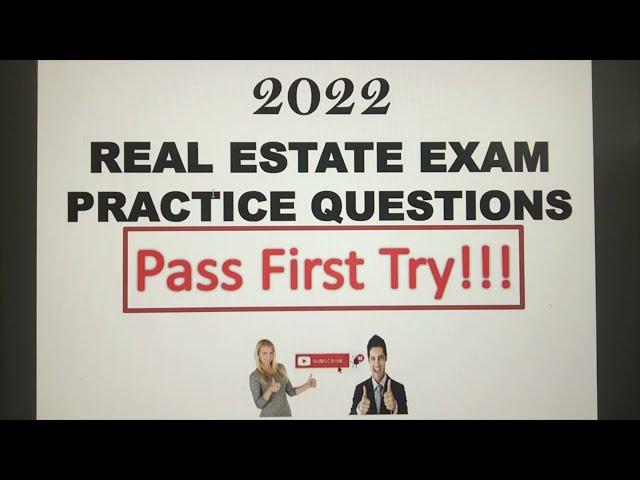 2022 (part 2 of 6) Real Estate Exam Practice Questions and Answers