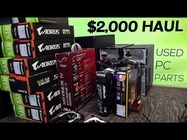 I Bought OVER $2,000 worth of USED GPUs! (Feb 2024 PC Parts Hunt)