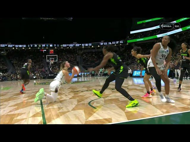 SABRINA IONESCU SCORES FROM HER KNEES | New York Liberty vs Seattle Storm WNBA basketball