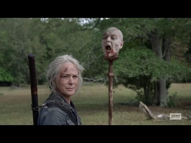 The Walking Dead 10x14 "Carol Puts Alpha's Head On Pike" Season 10 Episode 14 HD "Look at the