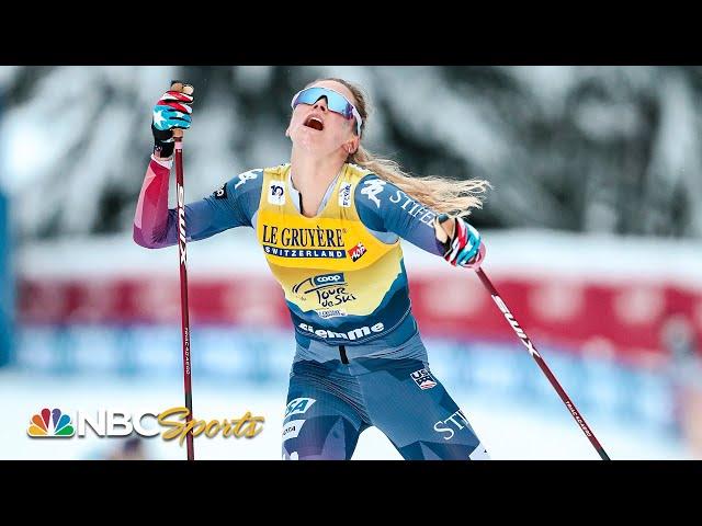 Jessie Diggins CLINCHES second Tour de Ski title as USA's Sophia Laukli wins stage | NBC Sports