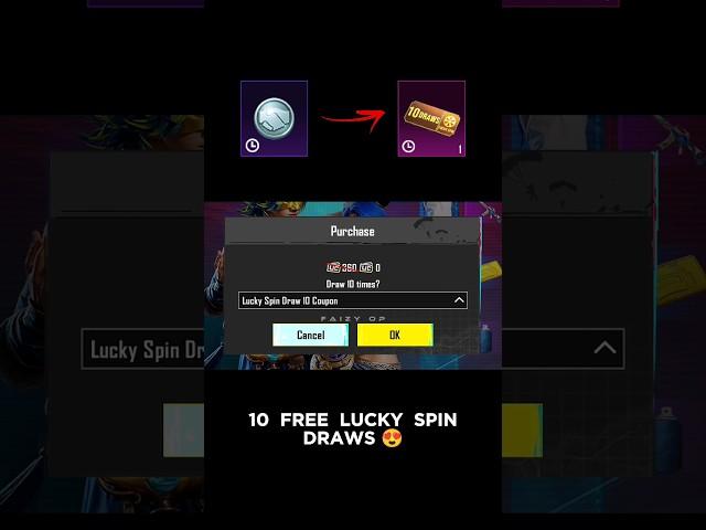 Get 10 Free Lucky Spin Draws  #pubg #pubgmobile