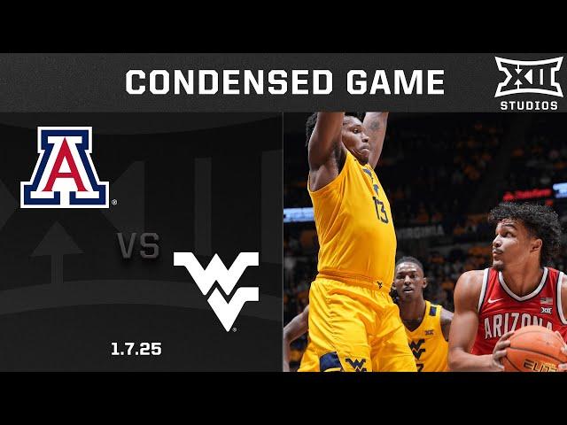 Arizona vs. #21 West Virginia Condensed Game | 2024-25 Big 12 Men's Basketball