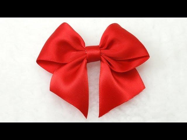 Make Simple Easy Bow, DIY, Ribbon Hair Bow, Tutorial, Bow #3