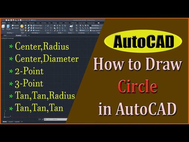 How to draw circle in AutoCAD || Circle command in AutoCAD|| #autocad #cad