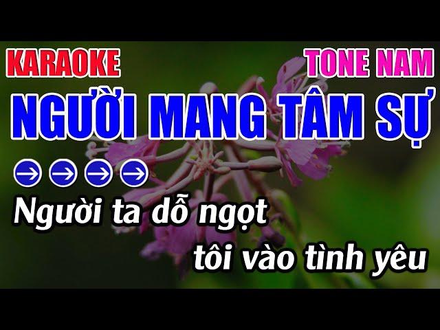 Người Mang Tâm Sự Karaoke Tone Nam Karaoke 9999 - Beat Mới