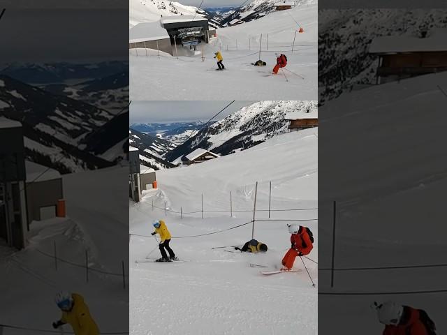 ️ Support from friends :) #ski #fail #skifails #skiingfails