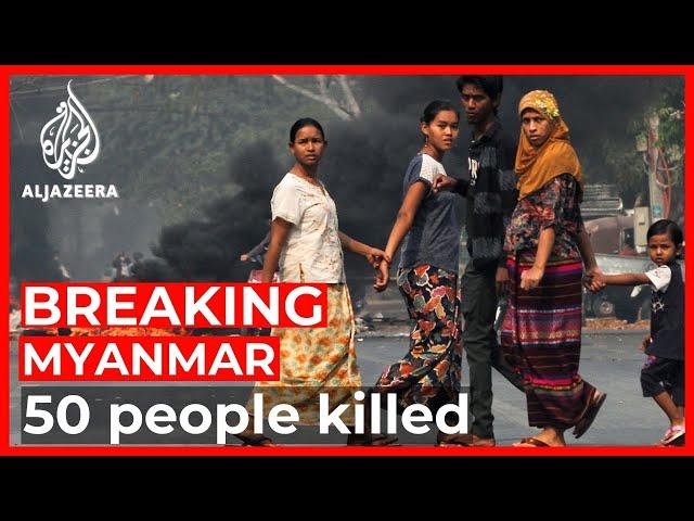 Myanmar protests: At least 50 shot dead by military in crackdown