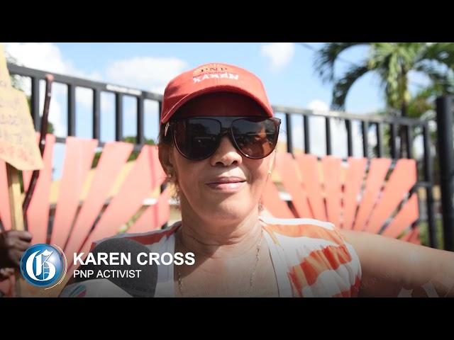 PNP activist Karen Cross leads protest in call for new leadership