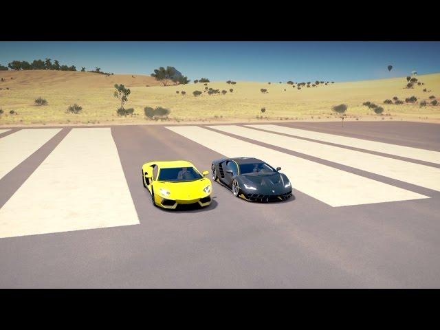 Lamborghini CENTENARIO vs AVENTADOR LP700-4 Drag Race | Forza Horizon 3