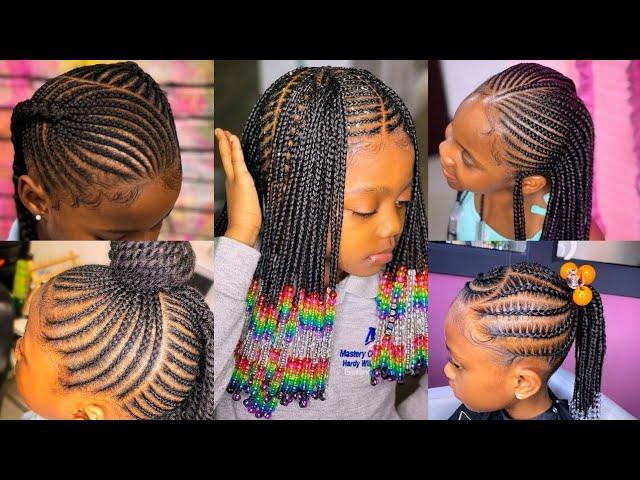 New 80 + Kids Cornrow Hairstyle Ideas To Inspire a Cute Look | Top Braids with Beads Hairstyles ️