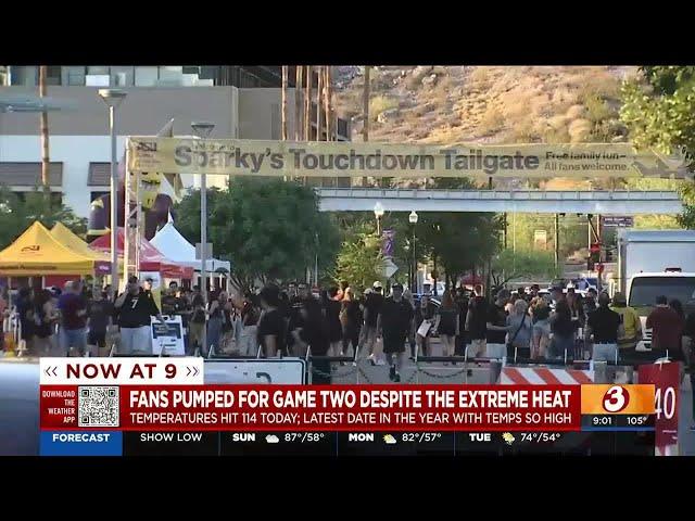 ASU fans attend football game in record-breaking heat