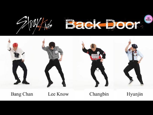 [ENG SUB] Stray Kids 'Back Door' FanCam (Bang Chan, Lee Know, Changbin, Hyunjin) Dance Comparison