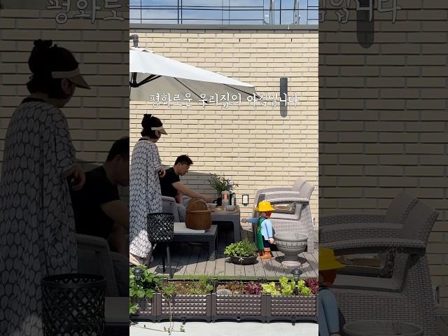 옥상정원에서의 티타임 #주말브이로그 #옥상꾸미기 #옥상텃밭 #말티푸 #멍스타그램 #주택살이  #cozyhome #housetour