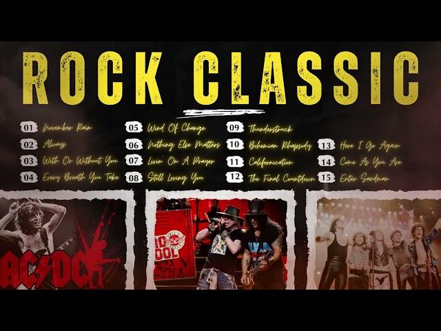 80s 90s Rock Playlist  Best Rock Songs Of 80s 90s  Guns N' Roses, Bon Jovi, ACDC, Metallica