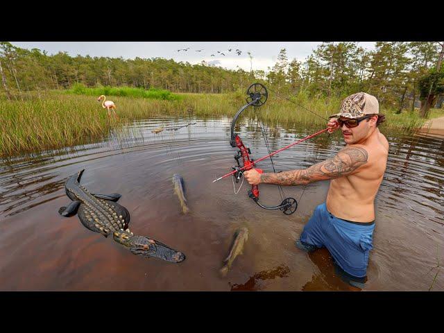 BOW FISHING INVASIVE FOOD for My FISH PONDS!!