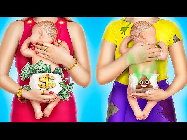 Rich Pregnant vs Broke Pregnant / 15 Funny Pregnancy Situations