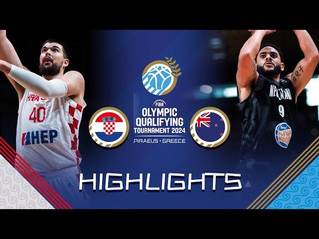 New Zealand  stun Croatia  in Athens | Highlights | FIBA OQT 2024 Greece