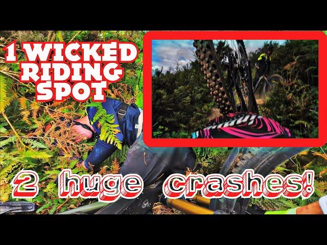 WICKED RIDING SPOT AND 2 HUGEY CRASHES!