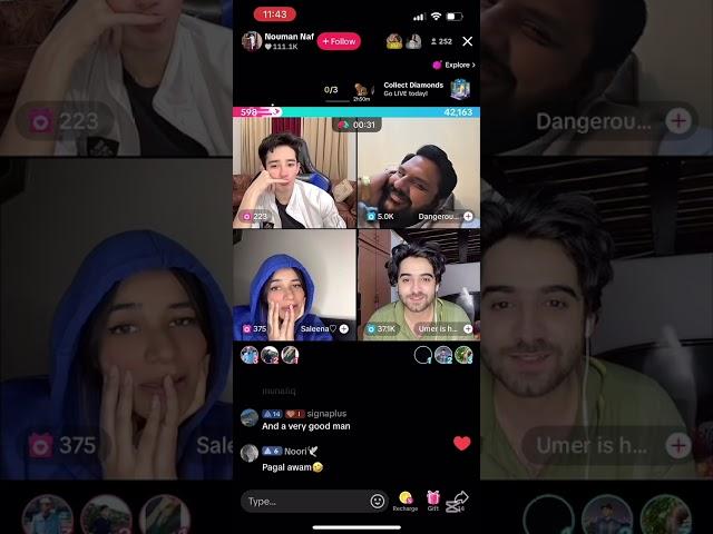 Nouman tiktok live match with umer butt