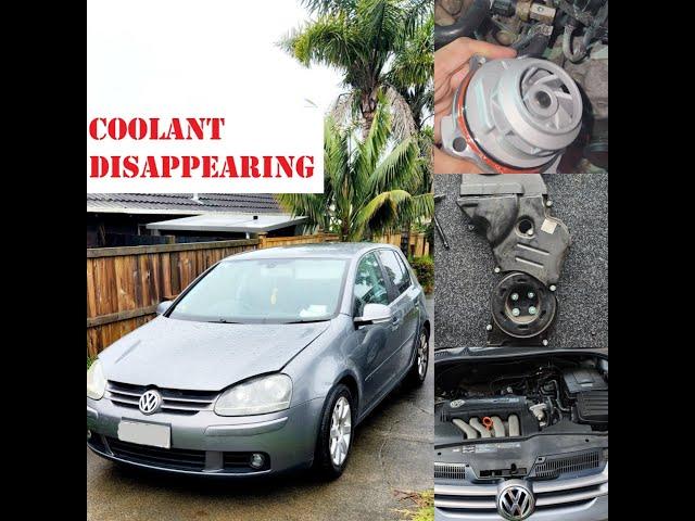 VW MK5 Golf 2.0 FSI | Water Pump Replacement or Timing Belt Guide - Coolant Disappearing