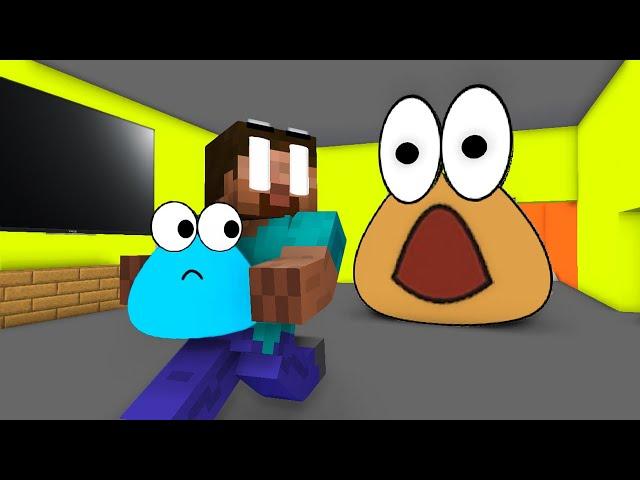 Monster School : POU vs Herobrine - Minecraft Animation