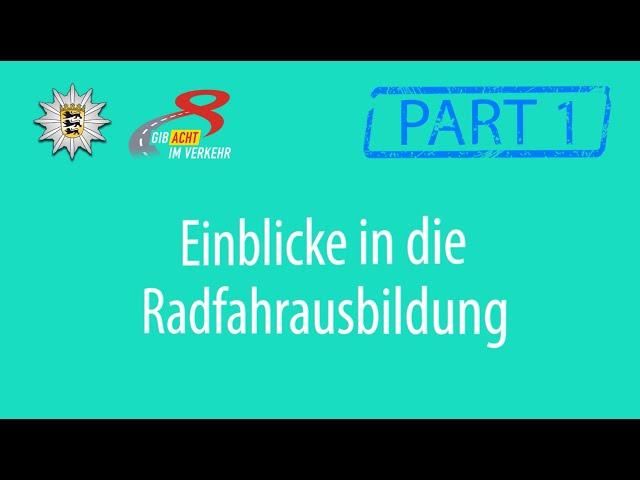 Einblicke in die Radfahrausbildung - VOR DEM START