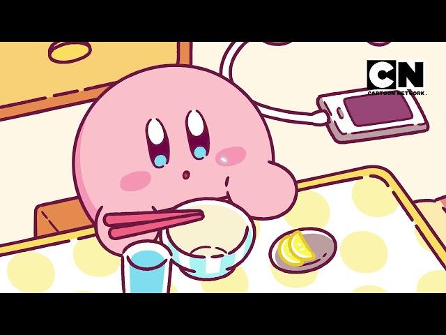 Kirby Cute Animation   Eating rice on Cartoon Network