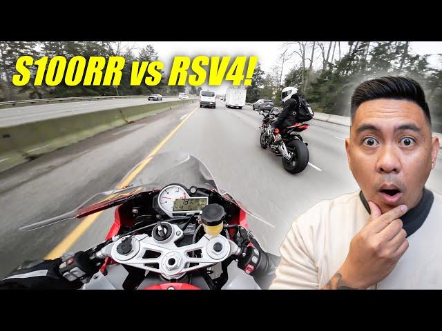 Bmw S1000RR vs Aprilia RSV4!