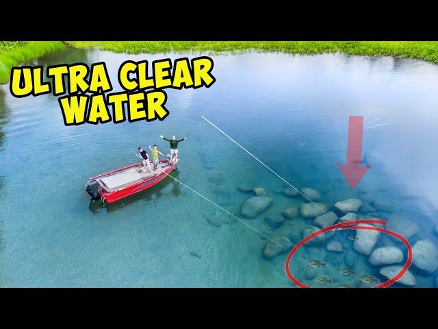 Fishing CRYSTAL CLEAR WATER For BIG FISH!