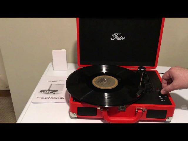 Feir Portable Vinyl Briefcase Turntable With Built In Stereo Speakers Review