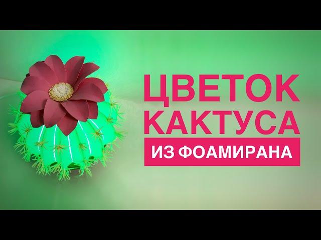 Цветок кактуса из фоамирана/DIY Cactus flower